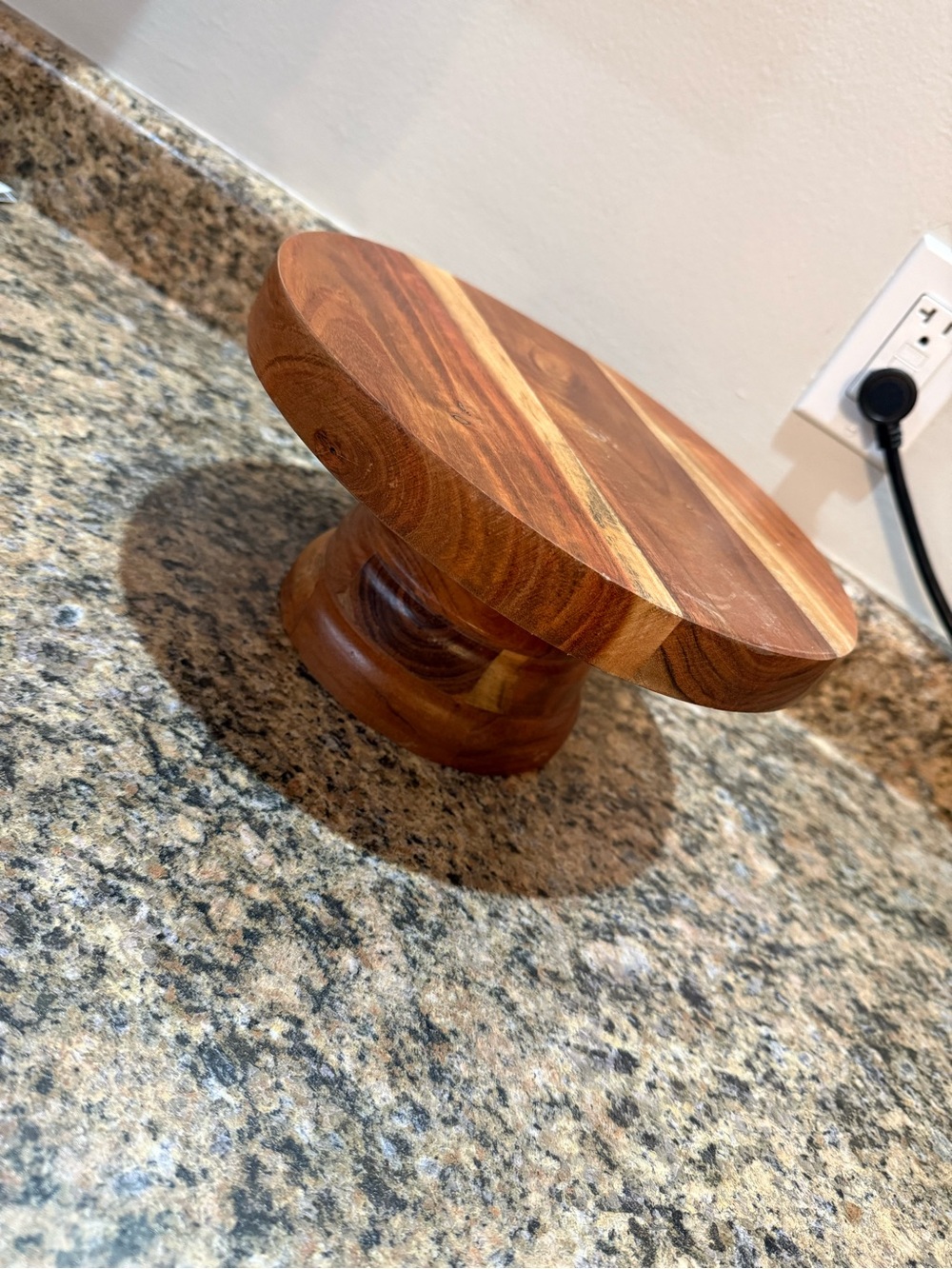 Wooden Pedestal Cake Stand